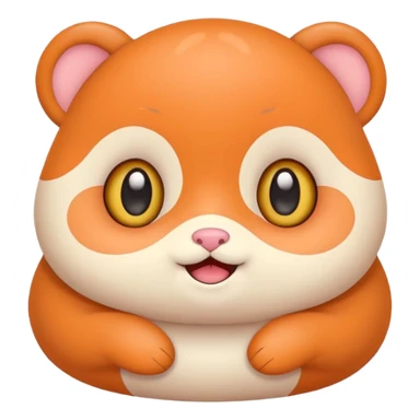 Cute animal sticker, chubby style, big eyes, kawaii illustration, soft colors, bold outline, flat vector design, simple cute pose, transparent background sticker