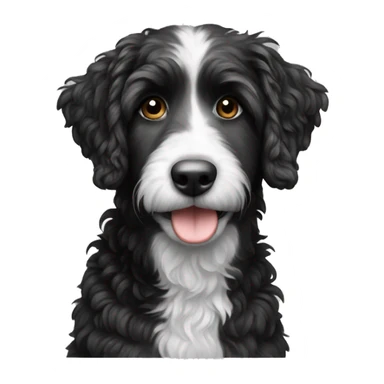 aussie doodle black and white  sticker