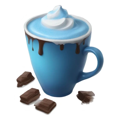 blue aesthetic hot chocolate  sticker