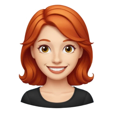 cruise emoji with a red headed woman sticker