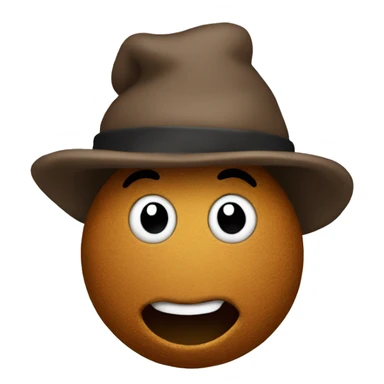 Poop with a hat on sticker