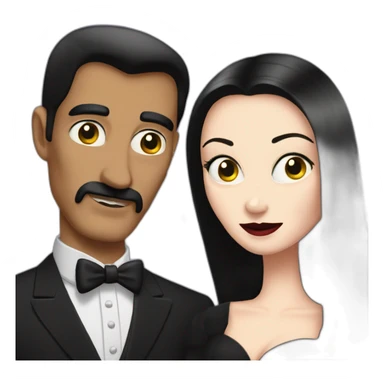 Gómez and Morticia tango  sticker