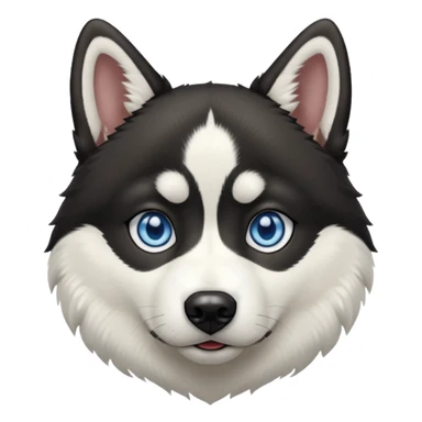 Black and white Siberian husky sticker