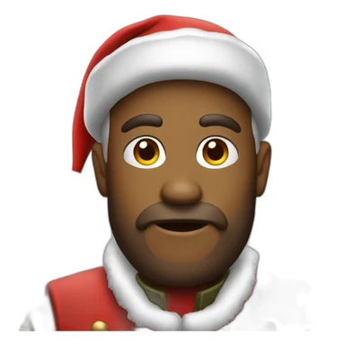 Santa soldier sticker