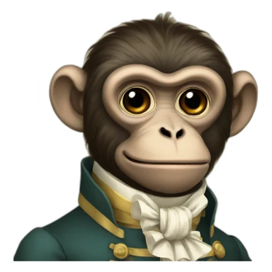 Regency era monkey sticker