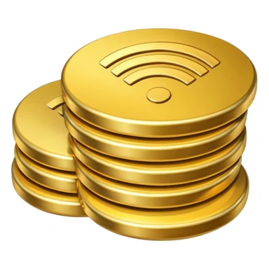 wifi coin stack sticker