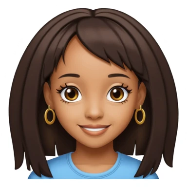 Lisa Left Eye Lopes with dark brown long hair sticker