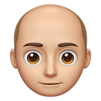 Apple-style 3D emoji showing a human forehead close-up, smooth skin, simple cartoon face style, only upper face visible with eyebrows, no background. sticker