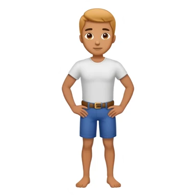 man with hands from his hips sticker