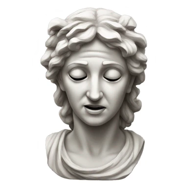 greek goddess sculpture crying sticker