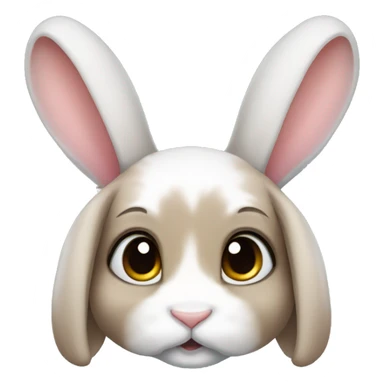 Lop-eared cute rabbit sticker