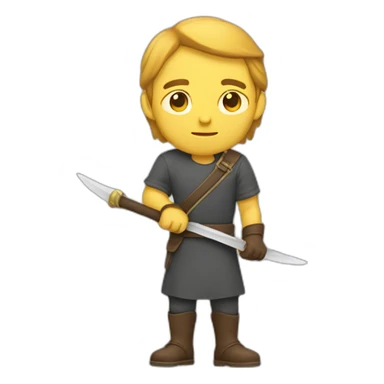 A-man-holding-a-blade sticker