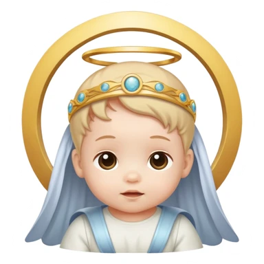 Baby with a icon gloria around its head sticker