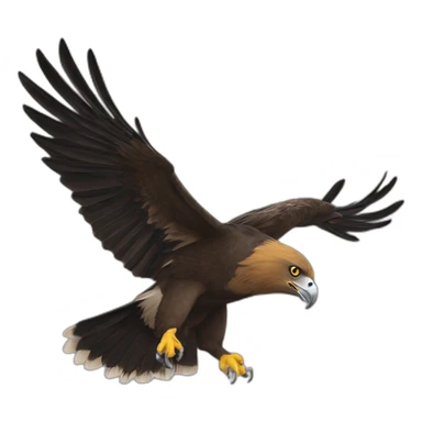 tasmanian wedge tail eagle black head flying sticker