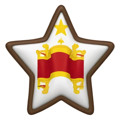 Spanish flag star shaped  sticker