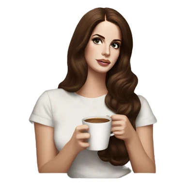Lana del rey with coffee sticker