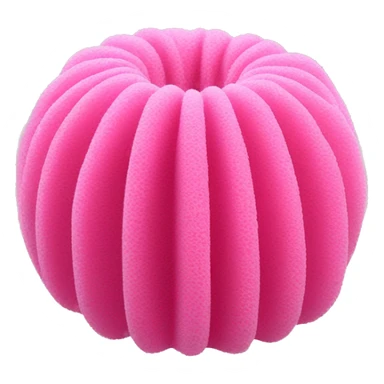pink mesh sponge loofah sticker