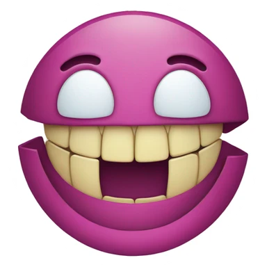 A smiley face with a  large gap in between the teeth sticker