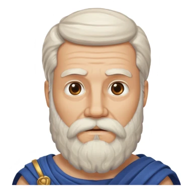 white ancient greek man with beard sticker