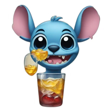 Stich with a glass sticker