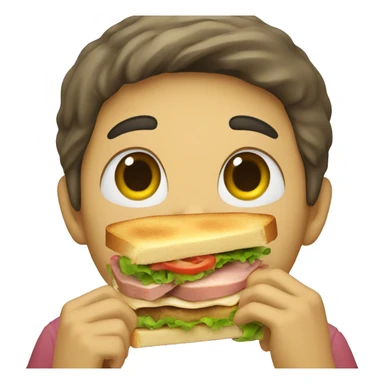 Nedim eating a sandwich sticker