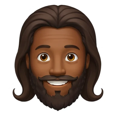 black man bearded long haired sticker