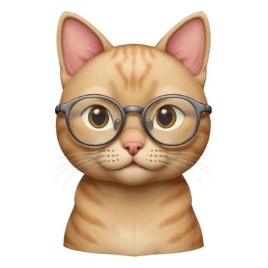 sfenks cat with glasses sticker