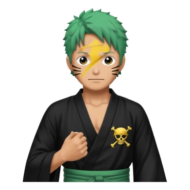 one piece zoro in land of wano sticker