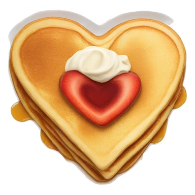 Pancake Heart shape sticker