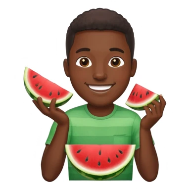 Black guy eating watermelon  sticker