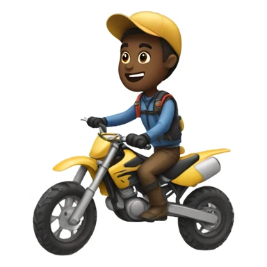 Boy riding dirtbike sticker