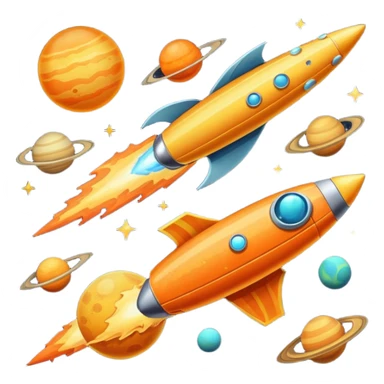 Vintage Planets comet streak motion sticker