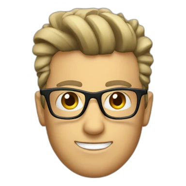 glasses-quiff sticker