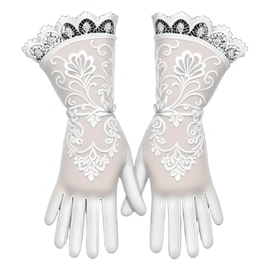 victorian age lace gloves sticker