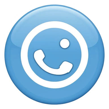 Un rond bleu clair avec le signe correcte en blanc  sticker