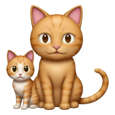 default ios man emoji head, with the body of a cat, not as a head sticker