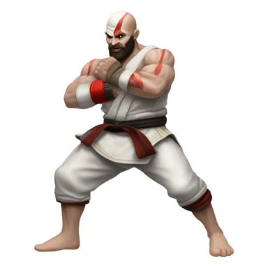 Kratos doing jiujitsu  sticker