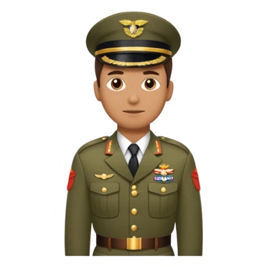 Man standing at parade rest sticker