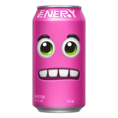 pink monster energy drink can sticker