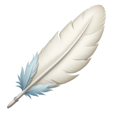 A dovetail consisting of white feathers. Tail only. sticker
