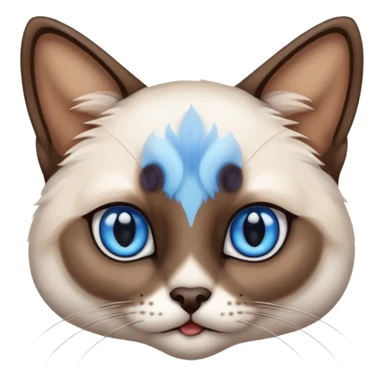 cute siamese cat blue eyes sticker