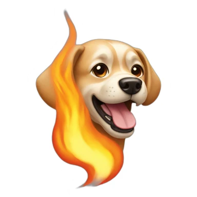 dog-in-fire sticker
