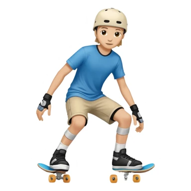 Knee pad street skateboarder sticker