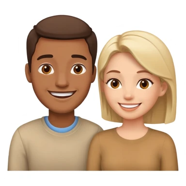 man and woman talking to each other sticker