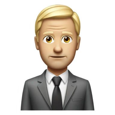 photorealistic white serious businessman sticker