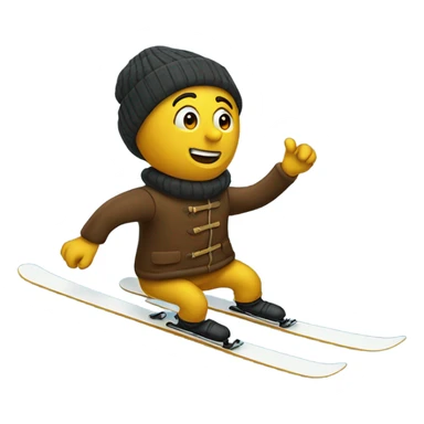 Mr. Peanut skiing  sticker