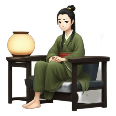 Wei wuxian watching tv - mo dao zu shi sticker