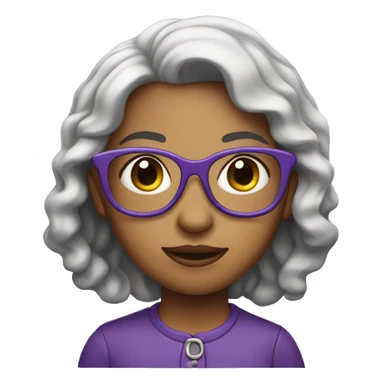 Purple girl genius sticker