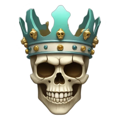 Skull king crown smile sticker
