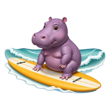 Hippo with surfside sticker